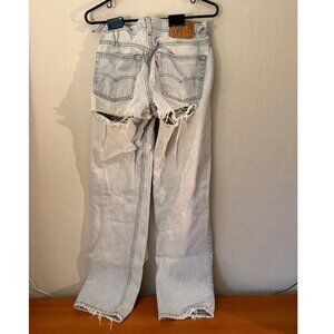 Levi’s 501 Original Fit Jeans 31x30, Light Wash, Extreme Distress Repair Project